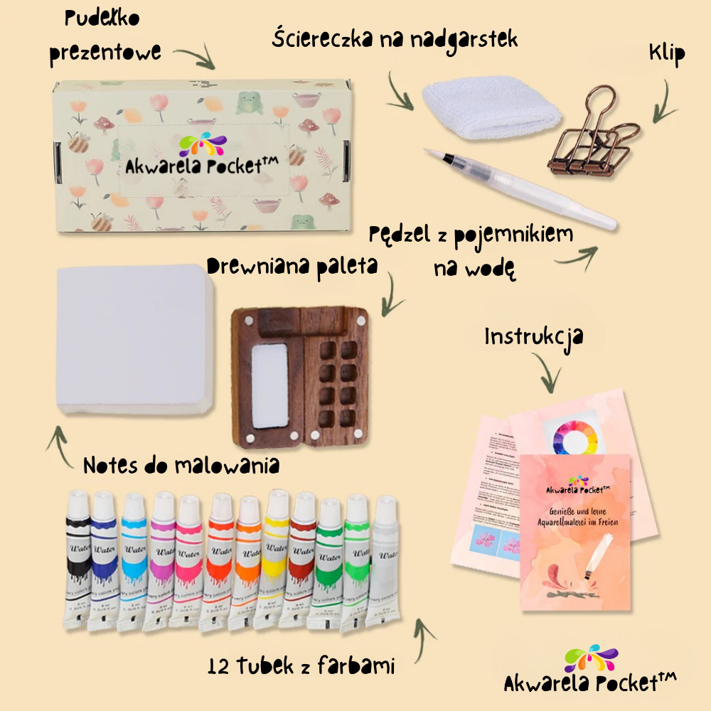 Akwarela Pocket™ Zestaw Do Malowania