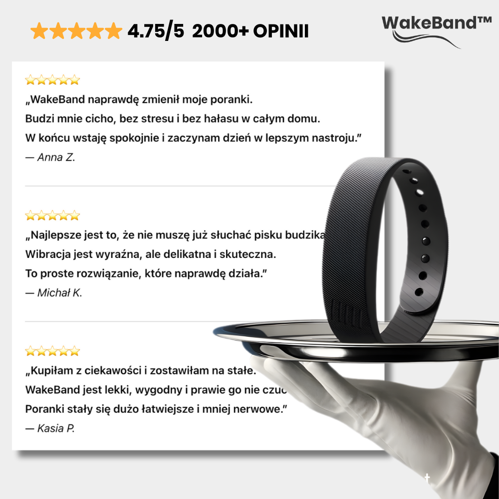 WakeBand™ – Cichy Budzik Na Nadgarstek