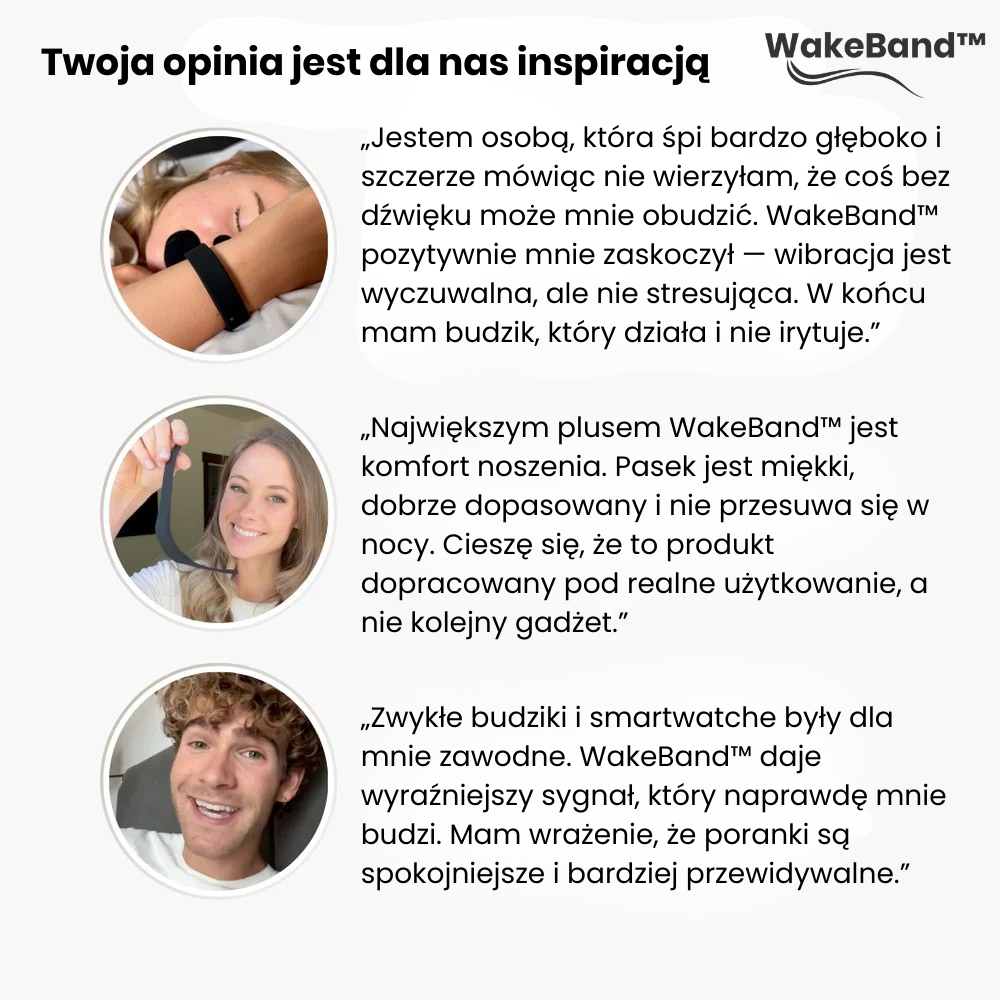WakeBand™ – Cichy Budzik Na Nadgarstek